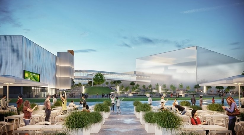 Poprzednia grafika Następna grafika Poglądowa wizualizacja terenu Międzynarodowych Targów Poznańskich, gdzie ma powstać Filharmonia Poznańska fot. MTP - grafika artykułu