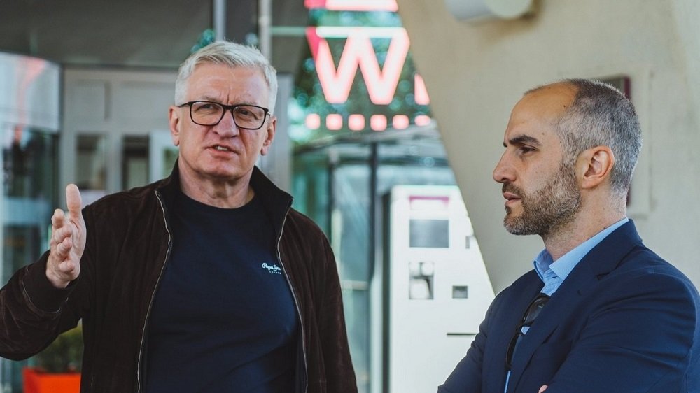 Prezydent Poznania Jacek Jaśkowiak i nadburmistrz Hanoweru Belit Onay