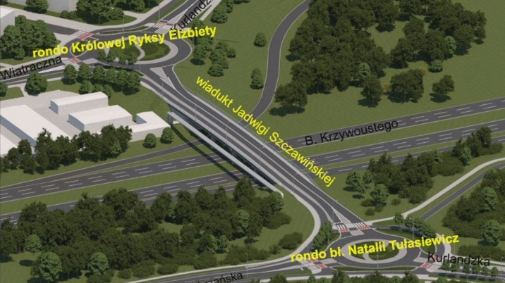 Mapa pokazująca umiejscowienie ronda Ryksy