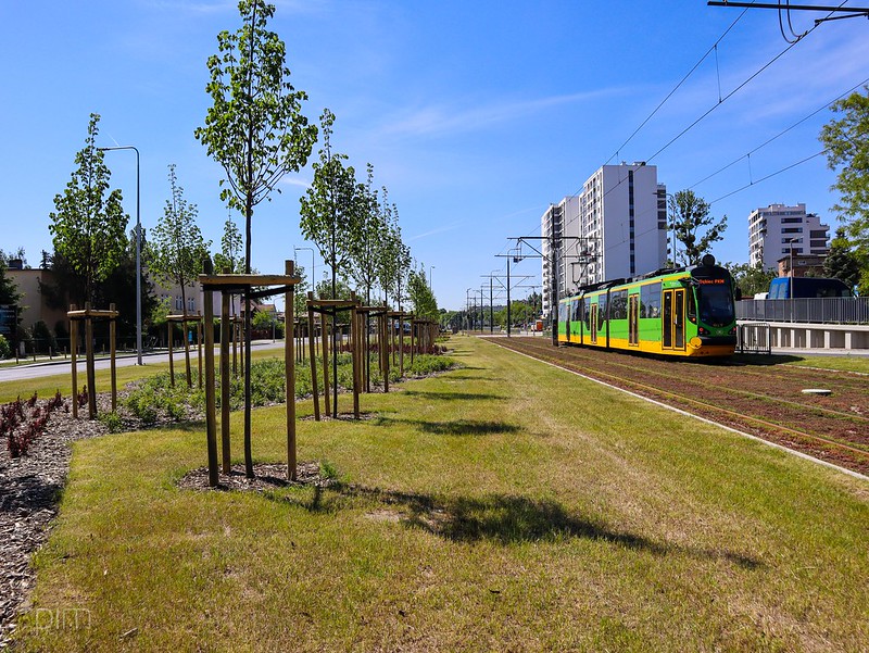 Fragment trasy tramwajowej na Naramowcie, fot. PIM - grafika artykułu