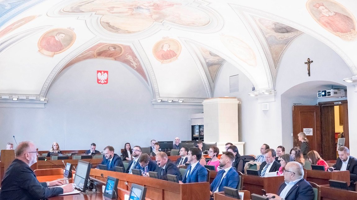 Kontynuacja sesji w Sali Sesyjnej Urzędu Miasta, fot Grzegorz Dembiński
