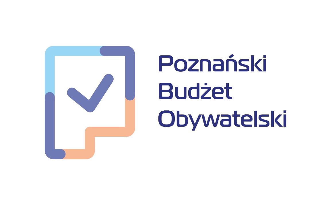 grafika z napisem Poznański Budżet Obywatelski i logo przedstawiającym kontur w kształcie litery P a w środku z zaznaczony znakiem "haczykiem" - grafika artykułu