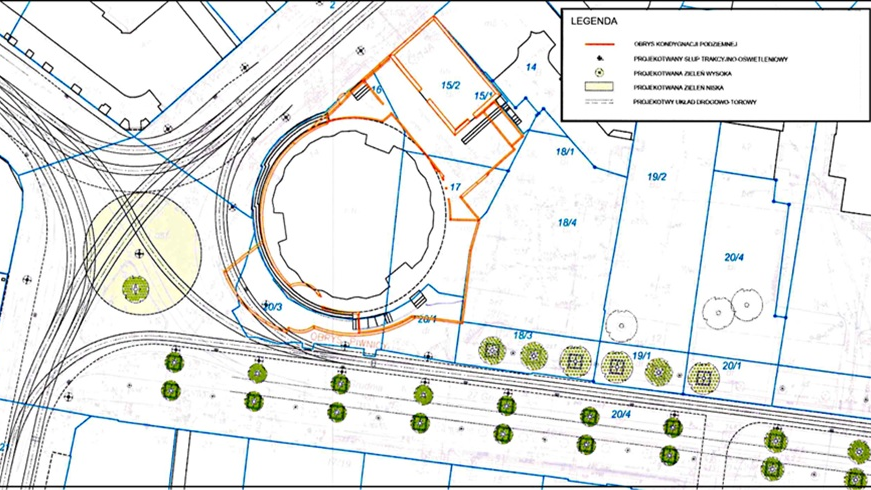 Mapa załącznik do odpowiedzi na interpelacje radnego Przemysława Plewińskiego