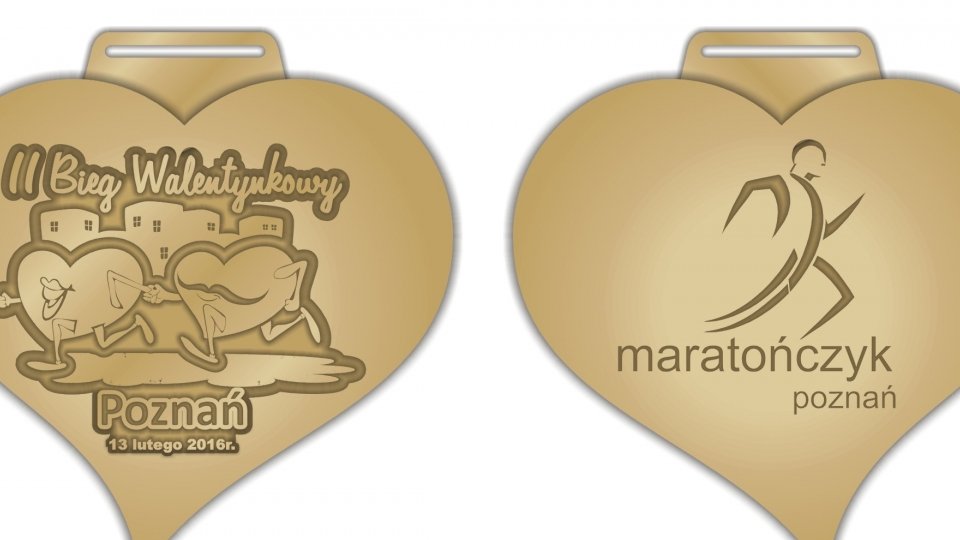 Medale dla uczestników Biegu Walentynkowego