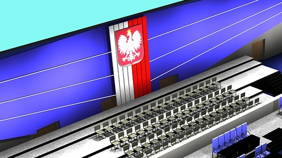Tak ma wyglądać Sala Ziemi podczas obrad Zgromadzenia Narodowego fot. MTP
