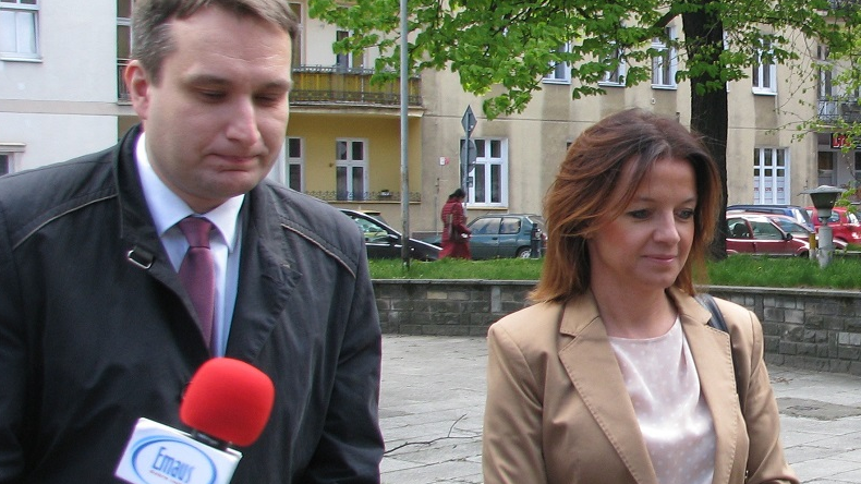 Wicepreyzdent Mariusz Wiśniewski i radna Małgorzata Woźniak