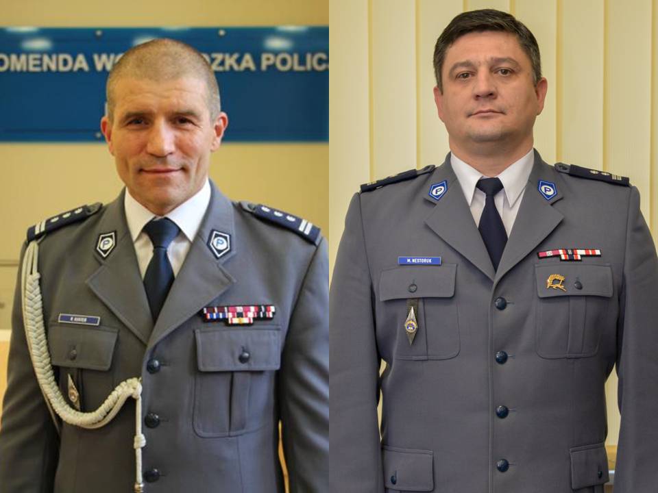 Roman Kuster i Maciej Nestoruk (fot. KWP Poznań/KMP Poznań) - grafika artykułu