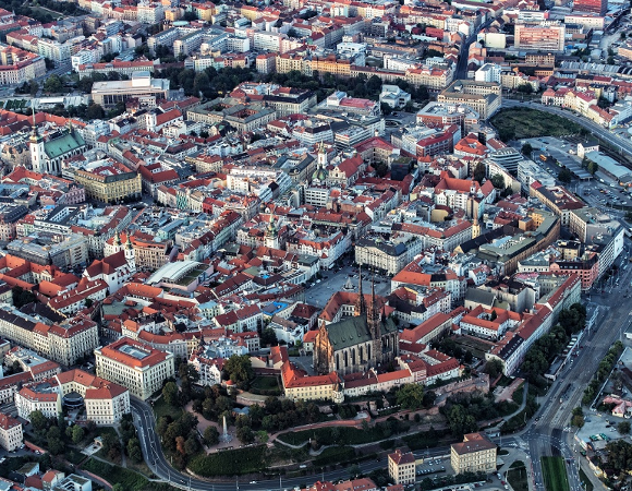 panorama miasta z lotu ptaka