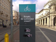Rowerowy licznik na placu Wolności
