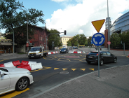 Testowe rondo przy Starym Browarze już działa