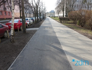 Ulica Szamotulska z drogą dla rowerów