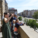 widok z zamkowego balkonu