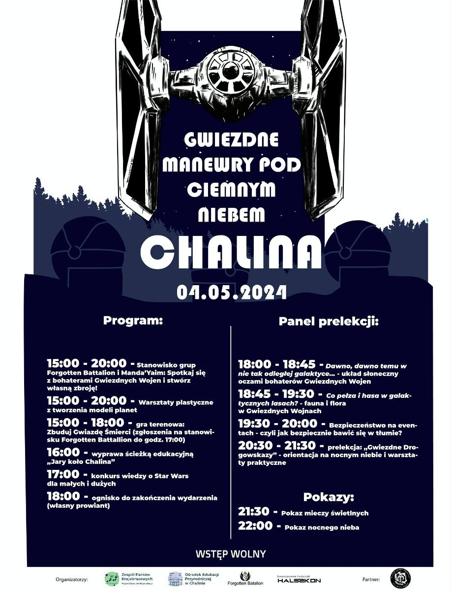 Plakat wydarzenia "Gwiezdne Manewry Pod Ciemnym Niebem Chalina" - grafika artykułu