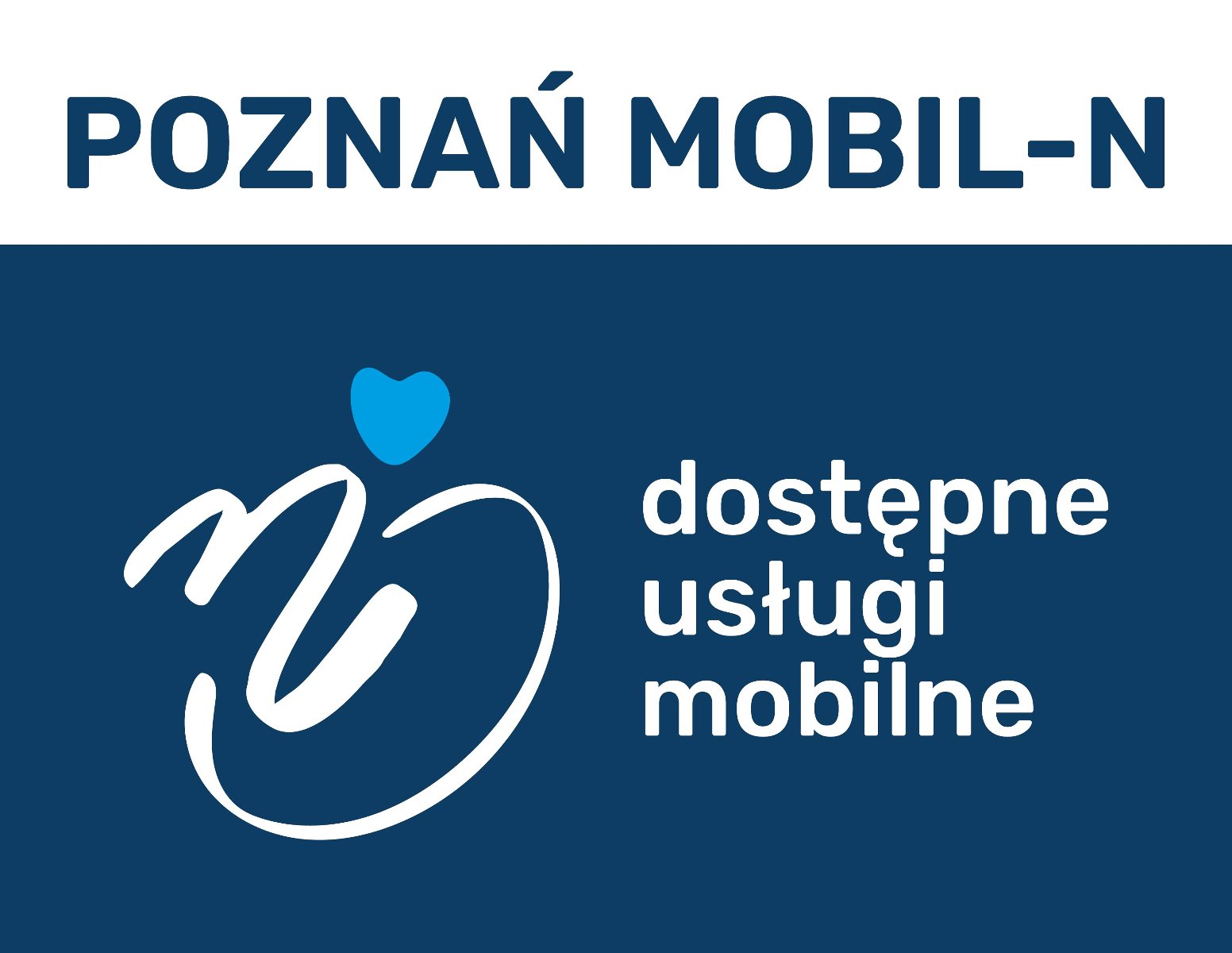 Projekt Mobil_N na granatowym tle białe logo projektu