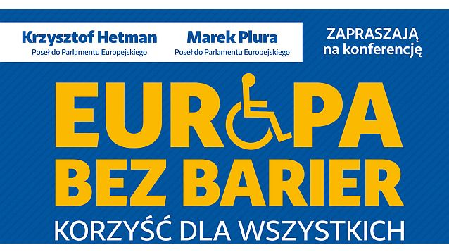 Napis Europa bez barier korzyść dla wszystkich