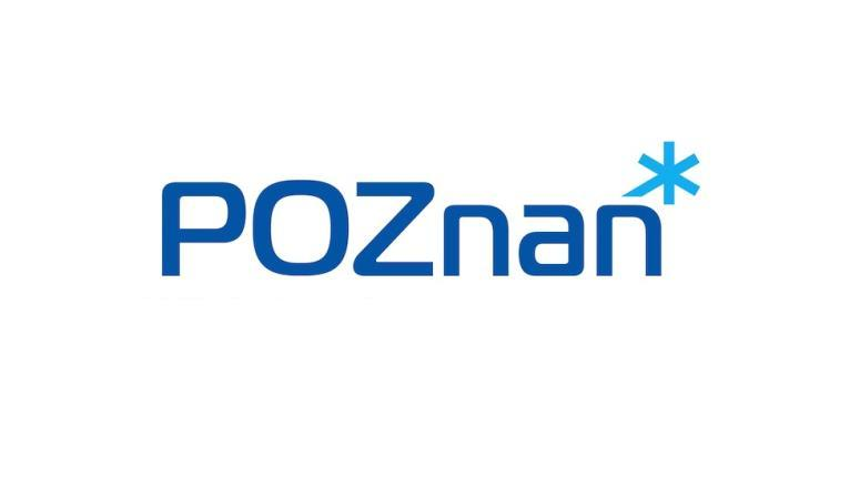 Napis Poznań z błękitną gwiazdką
