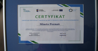 Certyfikat dla Poznania