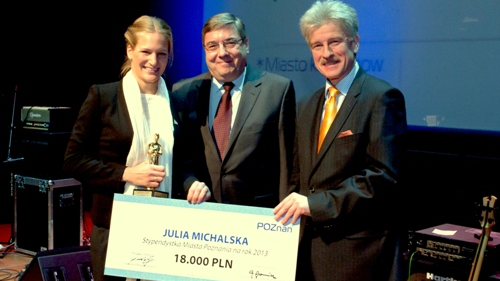 Julia Michalska z nagrodą, fot. Bernard Guziałek