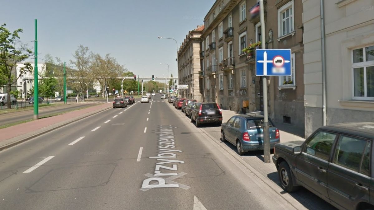 Na ul. Przybyszewskiego doszło do awarii wodociągowej, której skutki mają zostać zlikwidowane do jutra fot. google maps
