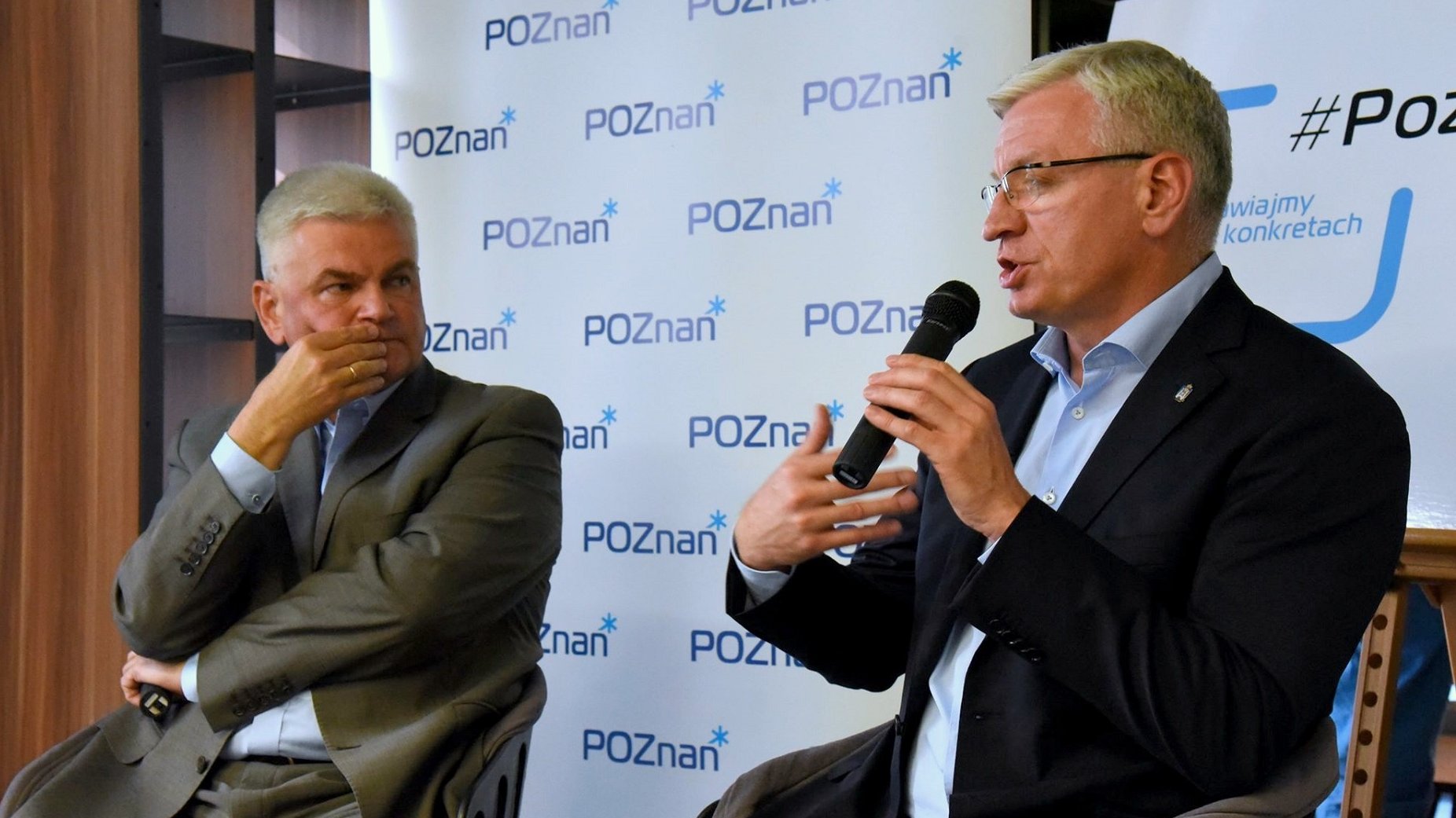 O przyszłości Poznania dyskutowali: Jacek Jaskowiak, prezydent miasta i Edwin Bendyk, publicysta i dziennikarz