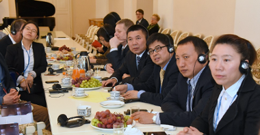 Spotkanie przedstawicieli chińskich uczelni z prezydentem Jackiem Jaśkowiakiem