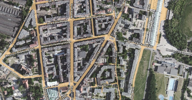 Ulica Chwialkowskiego - mapa. Fot. ZGiKM GEOPOZ