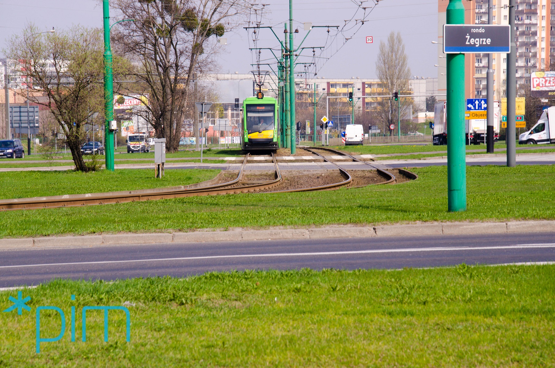 Z ronda Żegrze tramwaje pojadą ul. Unii Lubelskiej fot PIM - grafika artykułu