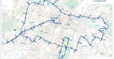 Mapa trasy maratonu 15.10.2017
