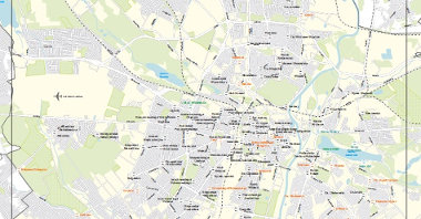 Mapa stacji Poznańskiego Roweru Miejskiego
