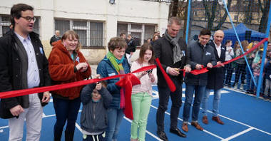 Sportowa część Ogrodu Jordanowskiego nr 1, przy ul. Solnej została oficjalnie otwarta/ fot. Zespołu Szkół Mistrzostwa Sportowego nr 2