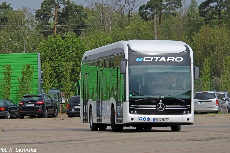 Przez tydzień na liniach 163 i 190 będzie testowo jeździł elektryczny autobus eCitaro fot. MPK/Katarzyna Lesińska - grafika artykułu