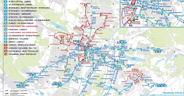 Aktualny schemat tras tramwajowych