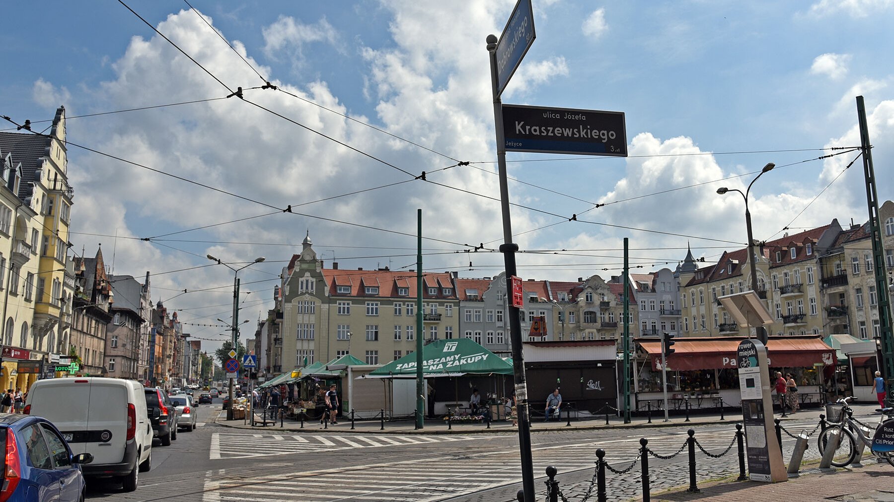 Skrzyżowanie ul. Dąbrowskiego i Kraszewskiego