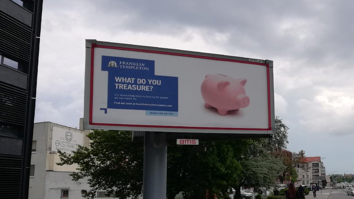 Kampania Franklin Templeton Investments na ulicach Poznania