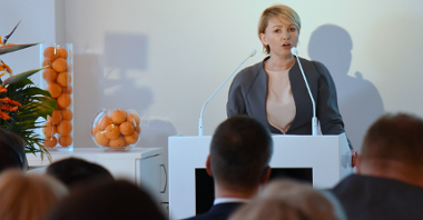 Katarzyna Kierzek-Koperska, zastępczyni prezydenta Poznania na otwarciu GSK Finance Hub