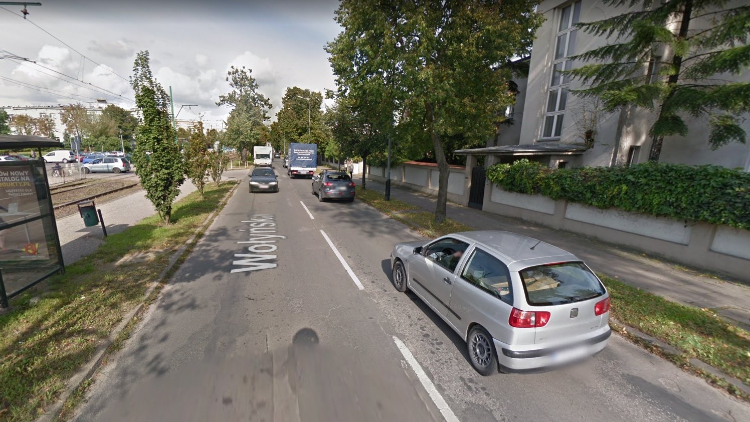 Remont i zwężenie ul. Wołyńskiej (foto: Google Street View)
