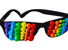 Spotkanie promocyjne wokół albumu Grafika przedstawiająca artystyczne okulary będące charakterystycznym elementem twórczości Piotra C. Kowalskiego