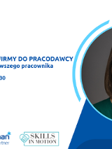 Grafika zapraszająca na szkolenie "Od jednoosobowej firmy do pracodawcy - skuteczna rekrutacja pierwszego pracownika"