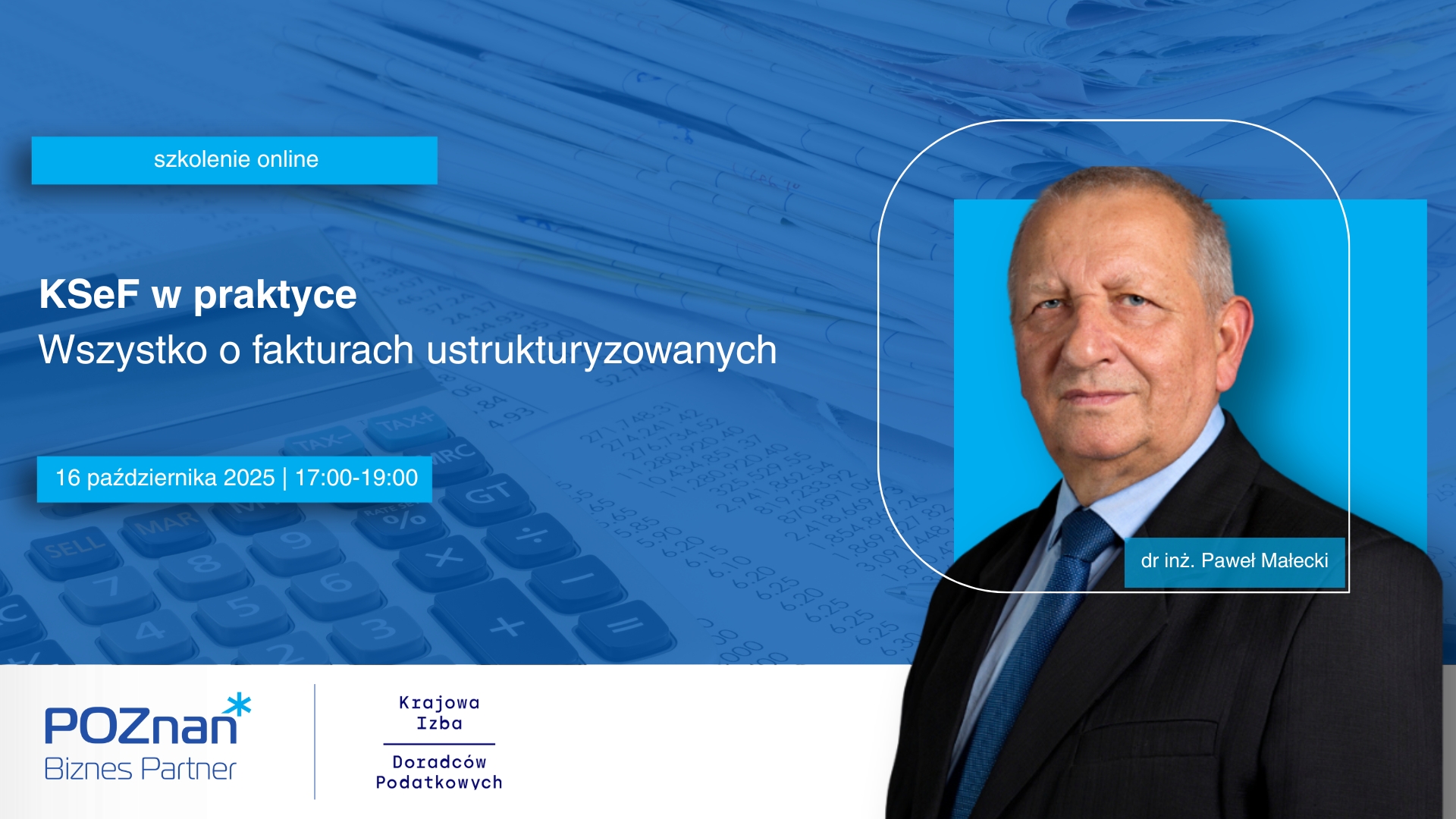Faktury ustrukturyzowane i KSeF - praktyczne przygotowanie do zmian - szkolenie online Grafika promocyjna szkolenia pt. Faktury ustrukturyzowane i KSeF - praktyczne przygotowanie do zmian