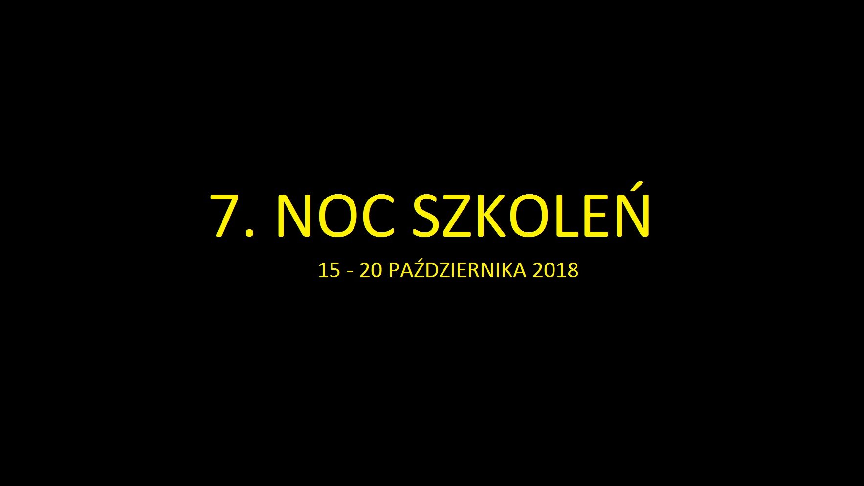 Noc Szkoleń