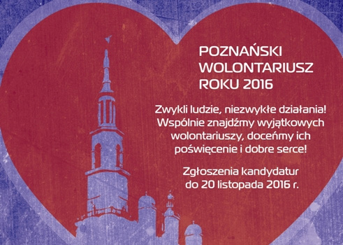 Ruszyła XVII edycja konkursu Poznański Wolontariusz Roku - grafika artykułu