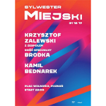 Napis "Sylwester Miejski" na kolorowym tle