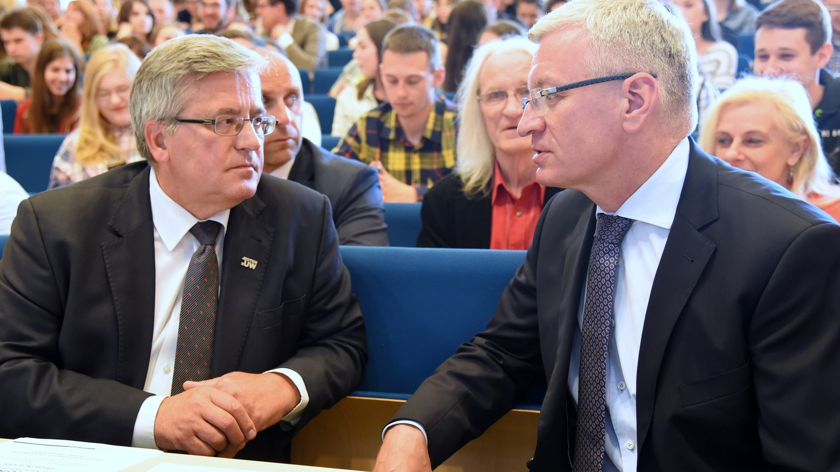 Jacek Jaskowiak, prezydent Poznania, uroczyście powitał gości: Bronisława Komorowskiego i Hannę Suchocką