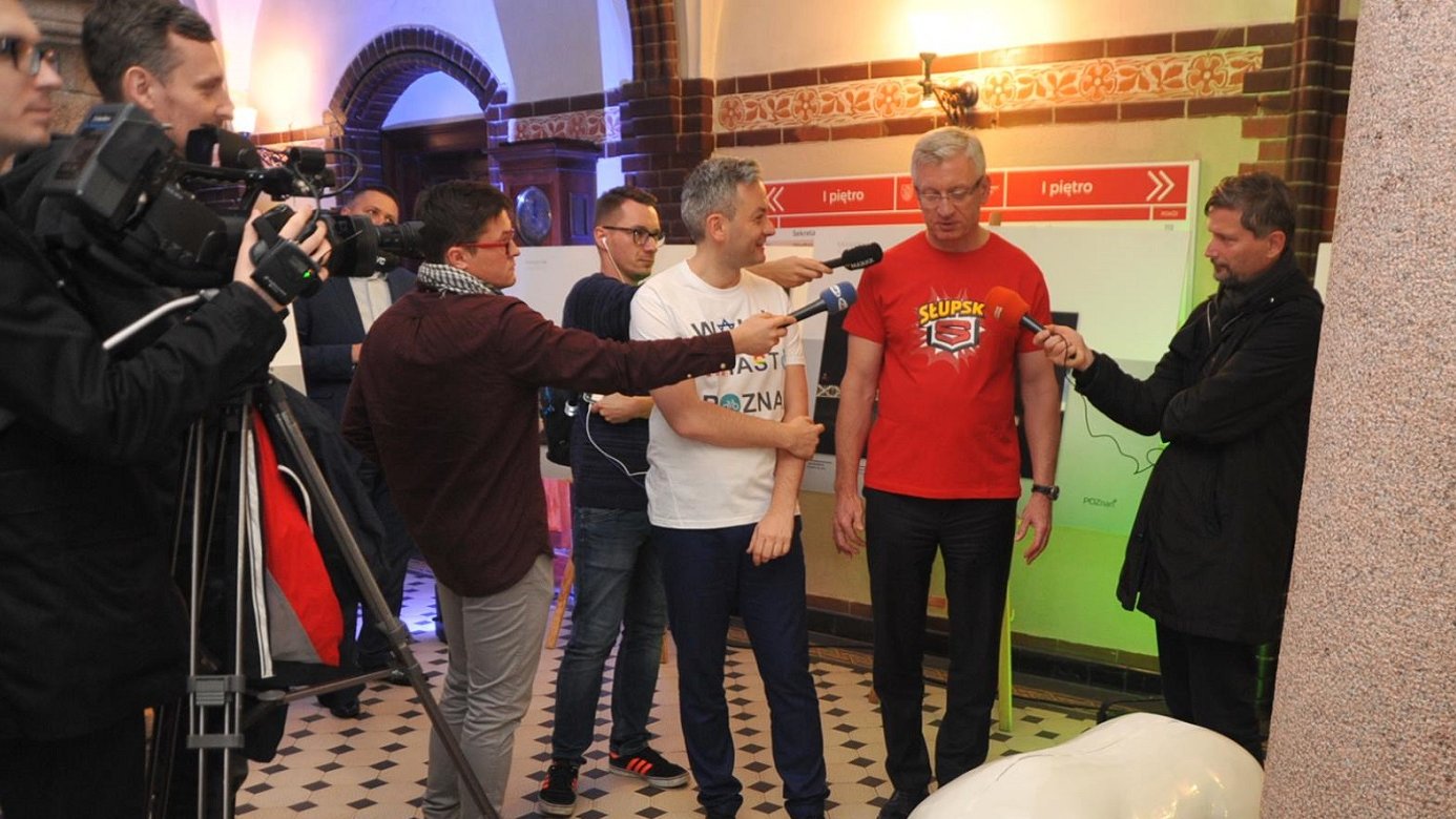 Prezydent Poznania, Jacek Jaśkowiak, spotkał się z Robertem Biedroniem, prezydentem Słupska