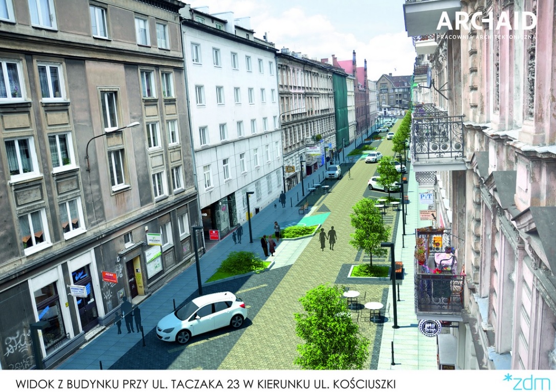 Wizualizacja przebudowy ulic Taczaka i Garncarskiej