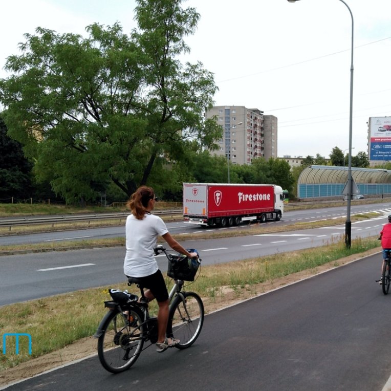 Wyremontowany odcinek trasy rowerowo-pieszej wzdłuż ul Witosa