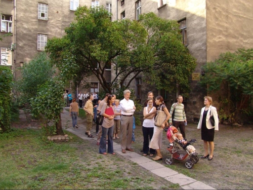 Spotkanie na podwórku przy ul. Staszica 24, fot. M. Ladorski