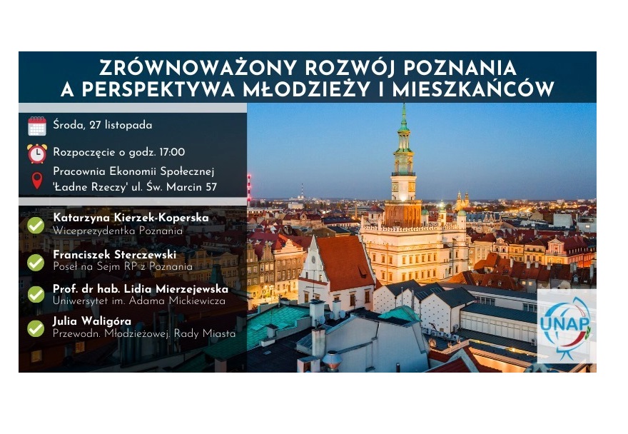 Zrównoważony rozwój Poznania a perspektywa młodzieży i mieszkańców - spotkanie - grafika artykułu