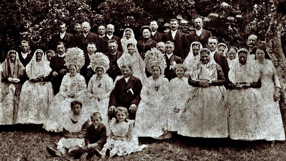 Wesele Ignacego Rauscha juniora i Anny z Baierleinów, odbyło się na Dębcu, w rodzinnym gospodarstwie panny młodej, fot. z archiwum rodzinnego autorki