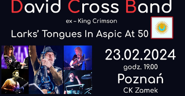 Concert poster: five separate photos of David Cross Band musicians and information about the event.